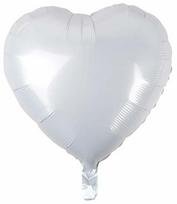 Folinis balionas, rinkinys figūrinis GoDan Heart, balta sp., 100 vnt.