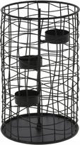 Metalinė ažūrinė žvakidė juoda 21 cm, 21 cm