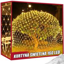Šviesos ekrano užuolaida 160 LED kalėdinių lempučių USB pilotas balta balta 2x2,6 m