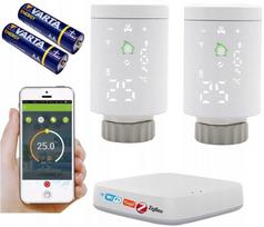 Termostatinės galvutės TUYA ZigBee (2 vnt.) su belaidžiu valdymo pultu ir baterijomis