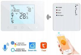 Nepažeidžiantis įtampos katilo valdiklis su WiFi kambario termostatu, valdymas per TUYA programėlę