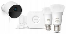 Stebėjimo kamera Philips Hue Secure, rinkinys: 2 jutikliai, 2 tilteliai, 2 lemputės