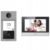 Vaizdo domofonas Hikvision DS-KIS604-S, laidinis, su lauko vaizdo kamera