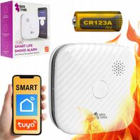 Belaidis dūmų detektorius TUYA SMART su WiFi ir baterija