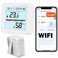 Skaitmeninis termometras-drėgmės jutiklis su WIFI, TUYA, LCD ekranas