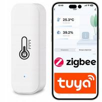 Temperatūros ir drėgmės jutiklis Zigbee, veikiantis su baterijomis, Tuya ZIGBEE2MQTT