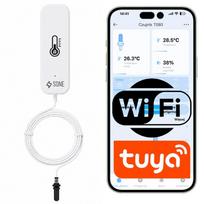Temperatūros ir drėgmės jutiklis Tuya Smart Life su 96 cm Sone zondu, WiFi
