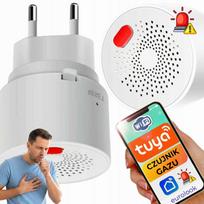 Dujų detektorius su jutikliu, WiFi, TUYA SMART lizdas, signalizacija