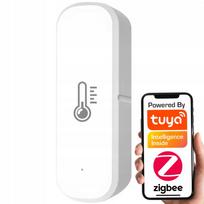 Drėgmės ir temperatūros jutiklis AAA ZigBee, suderinamas su TUYA Smart Life, ZigBee2MQTT