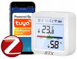 Drėgmės ir temperatūros jutiklis su LCD ekranu Zigbee Tuya