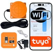 Skysčio lygio jutiklis su WiFi, RF433, Tuya ekranu ir signalu