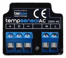 Temperatūros jutiklis BLEBOX TEMPSENSORAC, WiFi, 230 V, išmaniems namams