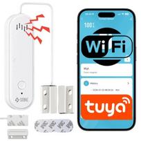 Langų ir durų atidarymo jutiklis WiFi Tuya, signalizacija, 80 dB