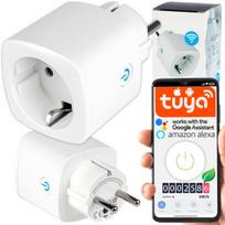 Išmanusis WiFi kištukinis lizdas TUYA, su laikmačiu ir energijos matavimu, 20A