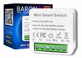 Relės modulis su WiFi, 2 kanalai, TUYA SMART, 16A