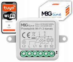 Relinė WiFi jungiklis 2 kanalų TUYA