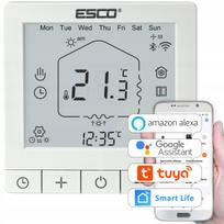 Termostato reguliatorius ESCO TC-720 WiFi Tuya, baltas, katilui