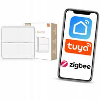 Belaidis Zigbee Tuya išmanusis 4 kanalų scenų nuotolinio valdymo pultas, veikia su baterijomis