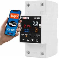 Elektros energijos matuoklis WiFi TUYA Smart, 1 fazės, montuojamas ant DIN bėgelio