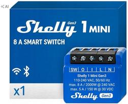 Maitinimo valdiklis Shelly Mini Gen3, WiFi, 1 vnt.