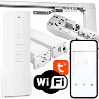 Elektrinė užuolaidų karnizo sistema 4,2 m su valdymo pultu ir WiFi priedais TUYA