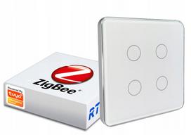 Nuotolinio valdymo ZigBee Tuya 4 jungiklių ir 12 scenų jutiklinis pultas