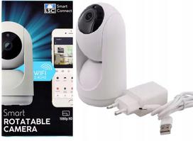 Vidaus WiFi kamera kūdikių stebėjimui, Full HD, micro-SD, balta