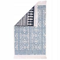 Dvipusis boho stiliaus medvilninis kilimas 80x150, tinkamas šaligatviui, balkonui, terasai