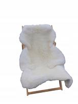 Avių kailio balta trumpa vilna, 3 cm, foteliui, 100x55 cm