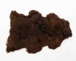 Avių kailio dekoratyvinis kilimėlis, rudas, 95 cm