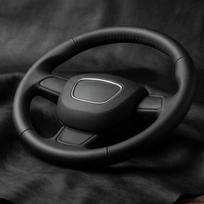 Natūralios odos automobilio vairo aptraukimo medžiaga, elastinga, 2,6 m²