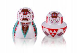 Druskos ir pipirų indeliai „Matryoshka“ dovanų rinkinys
