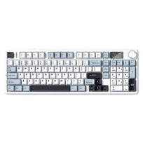 AULA F99 MAX mechaninė klaviatūra, 3 režimų belaidė žaidimų klaviatūra su LCD ekranu ir RGB apšvietimu, juoda, mėlyna, balta