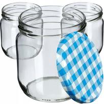 48x stiklainiai 425 ml stiklainiai konservams agurkams medaus kamšteliai Fi82