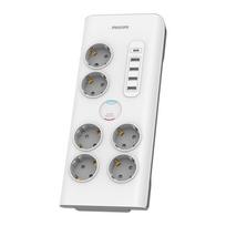 Philips, 6 lizdai, USB-C, USB-A, 2 m, baltas - Šakotuvas