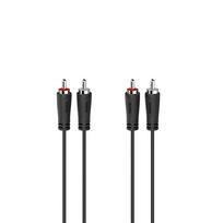 Laidas Hama Audio Cable, 2 RCA - 2 RCA, 1.5 m, black Prekė - 00205257