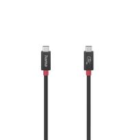 Laidas Hama Essential, USB-C - USB-C, 40Gbit/s, 5A, 240W, 1m, black Prekė - 00200779