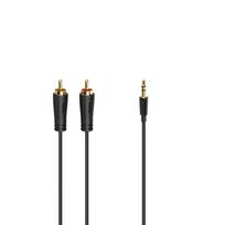 Laidas Hama Audio Cable, 3.5 mm - 2 RCA, gold-plated, 1,5 m, black Prekė - 00205260