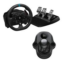 Žaidimų vairas Logitech G923 PC/X1/SX + Driving Force pavarų svirtis