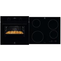 Electrolux 600 SteamBake, 65 L, juoda - Orkaitė + indukcinė kaitlentė