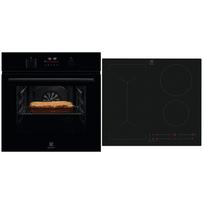Electrolux, 65 L, juoda - Įmontuojama orkaitė + indukcinė kaitlentė