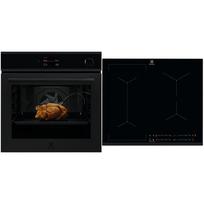 Electrolux, 72 L, juoda - Įmontuojama orkaitė + indukcinė kaitlentė