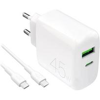 Puro Pro Lite Charger + USB-C cable, 45W, baltas - Įkroviklis