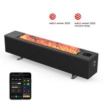 Aeno, 2000 W, juodas - Premium ECO išmanusis šildytuvas su židinio efektu