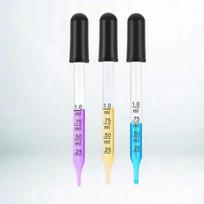 Tiesus stiklinis lašintuvas - 1 ml - stiklinė pipetė - lašintuvas