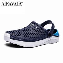 Unisex Fashion Beach klumpės storapadės šlepetės, vandeniui atsparios neslystančios basutės, šlepetės moterims, vyrams 45 mėlyna
