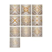 Sidabrinės folijos lipnūs plytelių lipdukai, šlifuoto metalo efektas vonios kambariui, svetainės sienoms dekoruoti vandeniui atsparus blizgus lipdukas 10cmX10cmX10pcs white