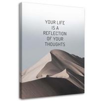 Canvas print, motivational Your life 40x60 mėlyna