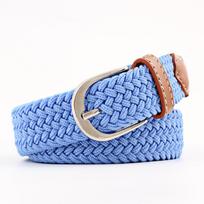 Unisex sagtis diržo drobė Elastinis tamprus diržas jaunų studentų austas drobė Sky Blue2.5CM blue