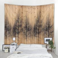 Senovinės medienos lentos menas gobelenas pakabinamas ant sienos medinės lentos estetika kambario dekoravimas bohemiškas hipis namų sienų apdaila 8 dydžiai 150x100cm beige
